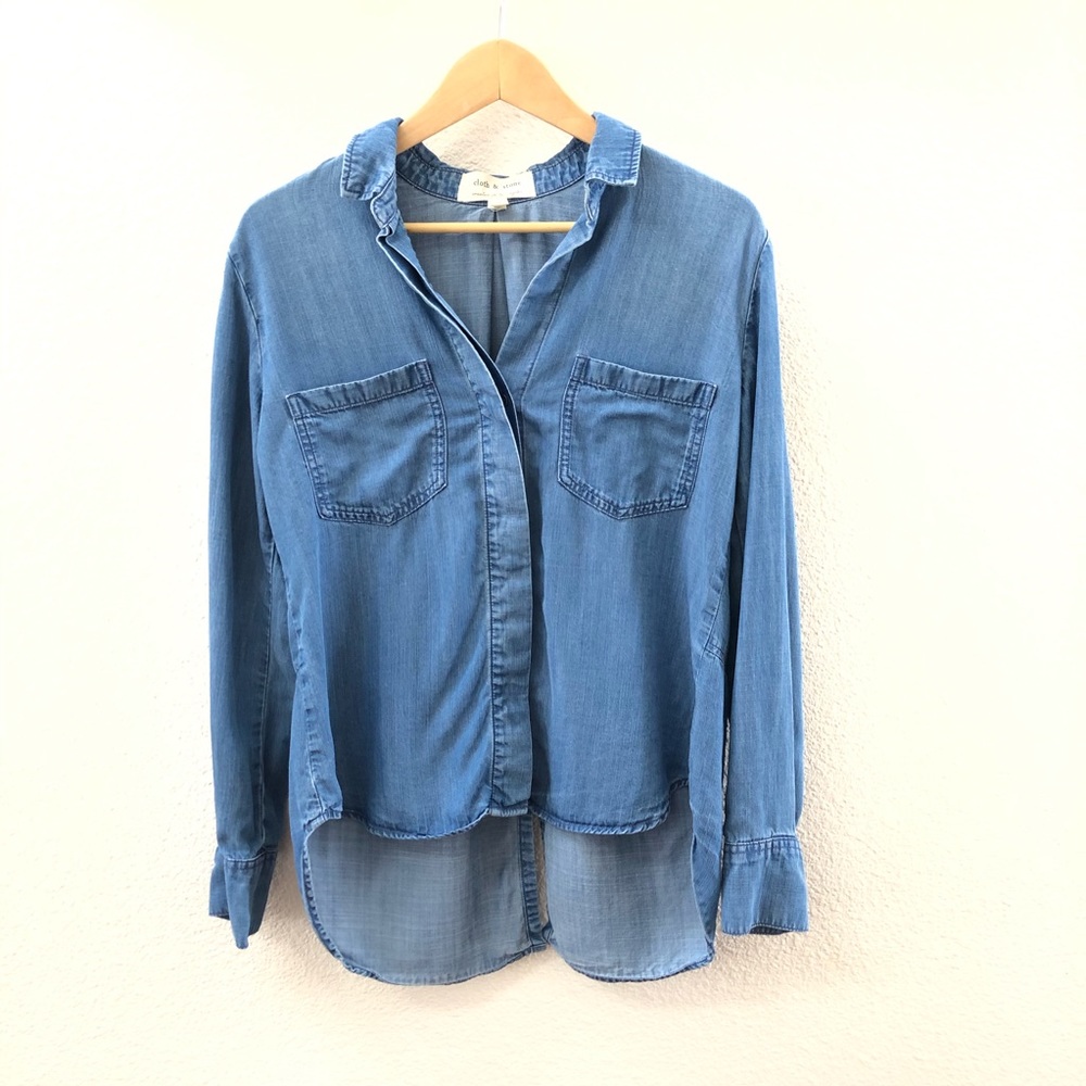 Cloth & Stone Denim Tencel Shirt